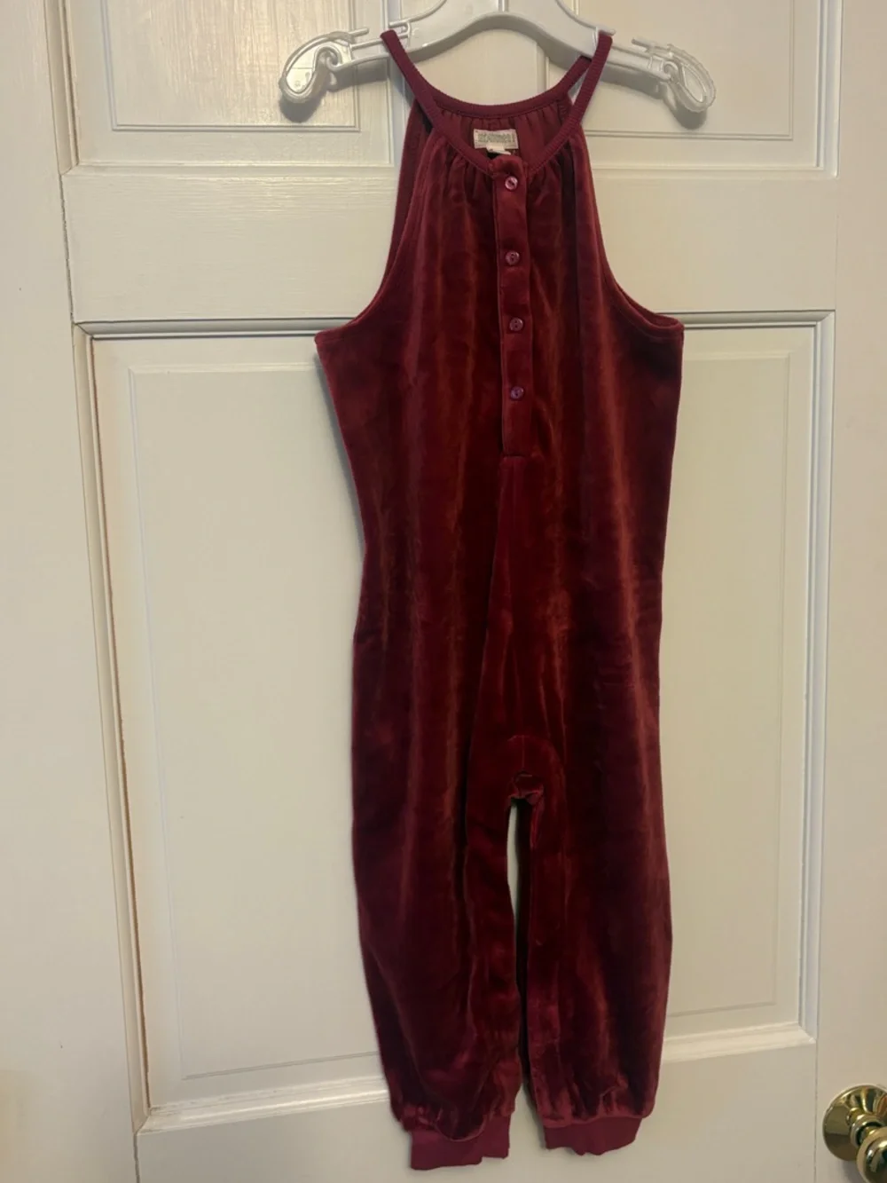 Gymboree Burgundy Velour Sleeveless Romper
